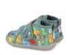 Zapatillas de casa niño de la marca Garvalin barefoot color verde con estampado de dinosaurios pantuflas para gateo y primeros pasos muy comodas flexibles y calentitas calzado respetuoso con cierre de tira adherente para perfecto ajuste by Garvalin - Ítem4