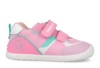 Zapatillas niña Biomecanics barefoot de rejilla color rosa verde y blanc0 zapato sport de Biomecanics calzado respetuoso con el desarrollo natural del pie para gateo y primeros pasos con cierre de doble tira adherente muy comodos y flexibles - Ítem1