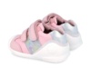 Zapatillas niña Biomecanics color rosa cuarzo con franja en plata zapato casual Biomecanics de piel y textil con cierre de velcro para gateo y primeros pasos muy comodas - Ítem1