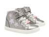 Zapatillas niña Conguitos barefoot modelo stars pewter color gris plomo con estrellas rosas zapatillas tipo bota de calzado respetuoso de Conguitos diseño Goflex combina una puntera ancha, una suela flexible y cierre de tira adherente by Conguitos - Ítem2