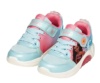 Zapatillas niña Geox Vaiana de la factoria Disneys con luces en la suela y boton on off sneakers Geox con cierre de tira adherente y elasticos color azul watersea y coral a las peques les encantara sentirse como en la peli Vaiana surcando el mar - Ítem1