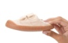 Zapatillas niña Igor barefoot modelo Berri color marfil y suela color caramelo calzado respetuoso para niño muy comodas y flexibles lonetas Igor con puntera reforzada y cierre de doble tira adherente - Ítem1