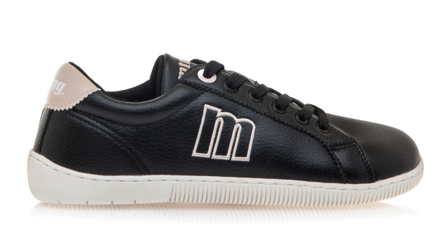 Zapatillas niña Mustang free barefoot color murri negro y nude con cierre de cordones calzado respetuoso para juniors y con plantilla de transición para los que no estan acostumbrados al calzado barefoot