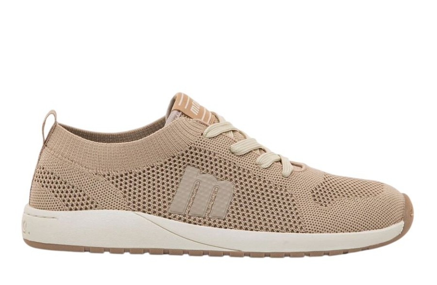 Zapatillas niña Mustang free barefoot textil rejilla color Knit nude con cierre de cordones para juniors y con plantilla de transición para los no acostumbrados al calzado barefoot muy comodas y con certificado vegano