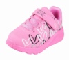 Zapatillas niña Skechers Love Levitate James Goldcrown Los Angeles sneakers color rosa y estampado corazones multicolor plata y negro con cierre de tira adherente y elasticos para peques lavables en lavadora y con sistema easy on easy off - Ítem3