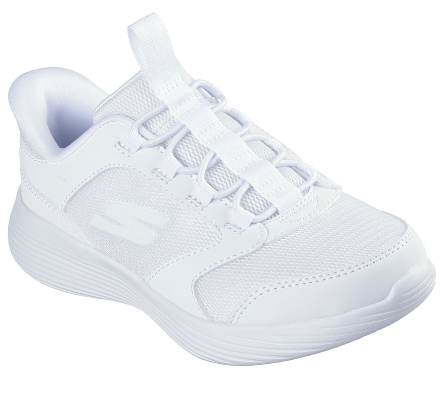 Zapatillas niña Skechers Slip-Ins modelo Turbo Brisk color blanc0 white con cierre de elasticos y hands free para ponerselas sin manos muy ligeras y muy comodas lavables en lavadora con sistema air cooled y memory foam by Skechers