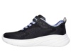 Zapatillas niña Skechers Wave 92 black color negro con brillos y malva con cierre de tira adherente y elasticos sneakers Skechers lavables en lavadora muy comodas y con sistema easy on off - Ítem3
