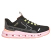 Zapatillas niña Skechers con tecnologia Slip-ins modelo Glide Step Vista Lane color negro rosa y naranja muy cómodas y faciles de poner sin utilizar las manos solo deslizando el pie lavables en lavadora con air-cooled y suela memory foam muy comodas - Ítem1