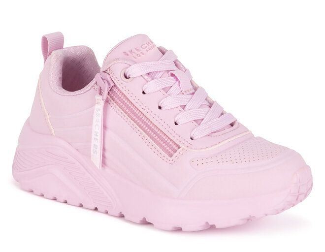 Zapatillas niña Skechers easy zip street Los Angeles color rosa sneakers Skechers lavables en lavadora con cierre de cremallera lateral y cordones air-cooled y memory foam