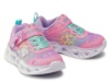 Zapatillas niña Skechers heart lights con luces en los corazones deportivas Skechers rosa lavanda y multicolor con cierre de tira adherente que incluye un lazo y elasticos muy bonitas - Ítem3