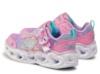 Zapatillas niña Skechers heart lights con luces en los corazones deportivas Skechers rosa lavanda y multicolor con cierre de tira adherente que incluye un lazo y elasticos muy bonitas - Ítem4