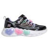 Zapatillas niña Skechers modelo S-Lights Enchanted Heart Lights con luces en los corazones de la suela y corazon en los cordones sneakers Skechers en color negro y malva con sistema easy on easy off con cierre de tira adherente y elasticos preciosas - Ítem3