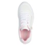 Zapatillas niña Skechers street Los Angeles color blanco y rosa sneakers Skechers lavables en lavadora con cierre de cremallera lateral y cordones air-cooled y memory foam - Ítem1