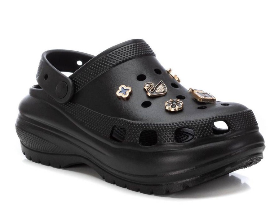 ZUECOS XTI TIPO CROC NEGRO
