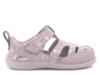 Zapatillas niña Zapy modelo Eucalipto color face con estampado de corazones calzado barefoot de piel con cierre de tira adherente calzado respetuoso Zapyflex cangrejeras con puntera reforzada made in Spain - Ítem1