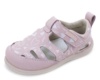 Zapatillas niña Zapy modelo Eucalipto color face con estampado de corazones calzado barefoot de piel con cierre de tira adherente calzado respetuoso Zapyflex cangrejeras con puntera reforzada made in Spain - Ítem2
