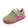 Zapatillas niña Zapy modelo Milan color manzana verde y rosa fucsia calzado barefoot con cierre de tira adherente y elasticos calzado respetuoso Zapyflex natural steps made in Spain muy comodas y flexibles sneakers barefoot con la calidad de Zapy - Ítem2