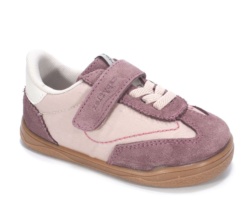 Zapatillas niña Zapy modelo Modena color lis, blanc0 y vino calzado barefoot con cierre de tira adherente y elasticos calzado respetuoso Zapyflex natural steps made in Spain muy comodas y flexibles sneakers barefoot con la calidad de Zapy