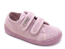 Zapatillas niña Zapy modelo Poniente color nude calzado respetuoso barefoot muy comodas y super flexibles lonetas Zapyflex con cierre de doble tira adherente made in Spain