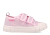 Zapatillas niña barefoot de la marca Garvalin con puntera reforzada y cierre de doble tira adherente para un perfecto ajuste lonetas Garvalin de calzado respetuoso en color rosa con brillo muy comodas y flexibles - Ítem2