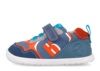 Zapatillas niño Biomecanics barefoot color azul petrol y naranja con cierre de tira adherente y elasticos para un perfecto ajuste deportivos urban de calzado respetuoso de Biomecanics sneakers muy comodas y flexibles - Ítem1