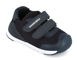 Zapatillas niño Biomecanics de rejilla azul marinor zapato basico sport respetuoso con el desarrollo natural del pie para gateo y primeros pasos con cierre de tira adherente plantilla antibacterina always dry