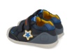 Zapatillas niño Biomecanics urban color azul ocean de piel sauvage con estrella en el lateral zapatos respetuosos con el crecimiento natural del pie para gateo y primeros pasos con cierre de doble tira adherente by Biomecanics y avalados por el IBV - Ítem2