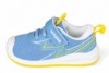 Zapatillas niño Chetto Baby Free barefoot modelo rayo color azul amarillo y blanc0 deportivas para peques calzado respetuoso de la marca Chetto ultraligeras comodas y mega flexibles con cierre de tira adherente y elasticos lavables en lavadora - Ítem1