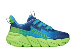 Zapatillas niño Geox modelo Flexyper fast color azul y verde lima deportivas by Geox respira con cierre de elasticos unos deportivos muy trending super ligeros y comodos y con la calidad de Geox respira ideales para todo uso