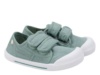 Zapatillas niño Igor Modelo Canvas color verde matcha calzado respetuoso mas ancho de puntera barefoot muy comodas y flexibles lonetas Igor unisex con puntera reforzada y cierre de doble tira adherente made in Spain - Ítem1