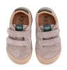 Zapatillas niño Igor barefoot color suede topo marron y verde calzado respetuoso de piel tenis de la marca Igor muy comodas y flexibles con puntera reforzada y cierre de doble tira adherente made in Spain - Ítem1