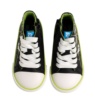 Zapatillas niño Mustang Free barefoot color Losfo negro y verde con estampado de araña y murcielago y luces en los cordones deportivos tipo bota de Mustang calzado respetuoso con cierre de cremallera lateral veganas y avaladas por el Dr Juanjo Lopez - Ítem1