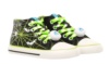 Zapatillas niño Mustang Free barefoot color Losfo negro y verde con estampado de araña y murcielago y luces en los cordones deportivos tipo bota de Mustang calzado respetuoso con cierre de cremallera lateral veganas y avaladas por el Dr Juanjo Lopez - Ítem3