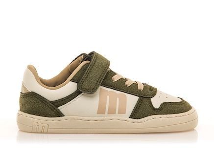 Zapatillas niño Mustang barefoot color pilty kaki sneakers Mustang para juniors de calzado respetuoso muy comodas y muy flexibles con cierre de tira adherente y elasticos muy trending