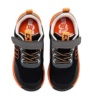 Zapatillas niño Mustang barefoot color tpu black negro gris oscuro y naranja deportivos para juniors de calzado respetuoso muy comodas y muy flexibles con cierre de tira adherente y elasticos Mustang free con certificado vegano - Ítem1