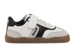 Zapatillas niño Mustang calzado respetuoso modelo Modern white Losfo black blanc0 negro y gris sneakers barefoot Mustang muy comodas diseñadas por el Dr. Juanjo López, traumatólogo deportivo e infantil con cierre de tira adherente y elasticos