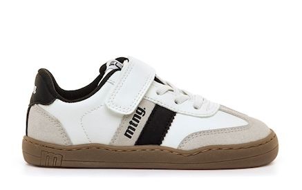Zapatillas niño Mustang calzado respetuoso modelo Modern white Losfo black blanc0 negro y gris escolares barefoot Mustang muy comodas diseñadas por el Dr. Juanjo López, traumatólogo deportivo e infantil con cierre de tira adherente y elasticos