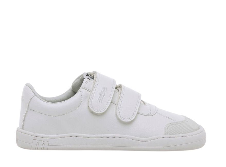 Zapatillas niño Mustang colegiales barefoot color Usain white blanc0 calzado respetuoso de Mustang con cierre de doble tira adherente deportivos escolares muy comodos y extra flexibles
