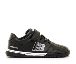 Zapatillas niño Mustang free barefoot Gamon black color negro deportivos tipo football para junior de calzado respetuoso muy comodas y muy flexibles con cierre de tira adherente y elasticos