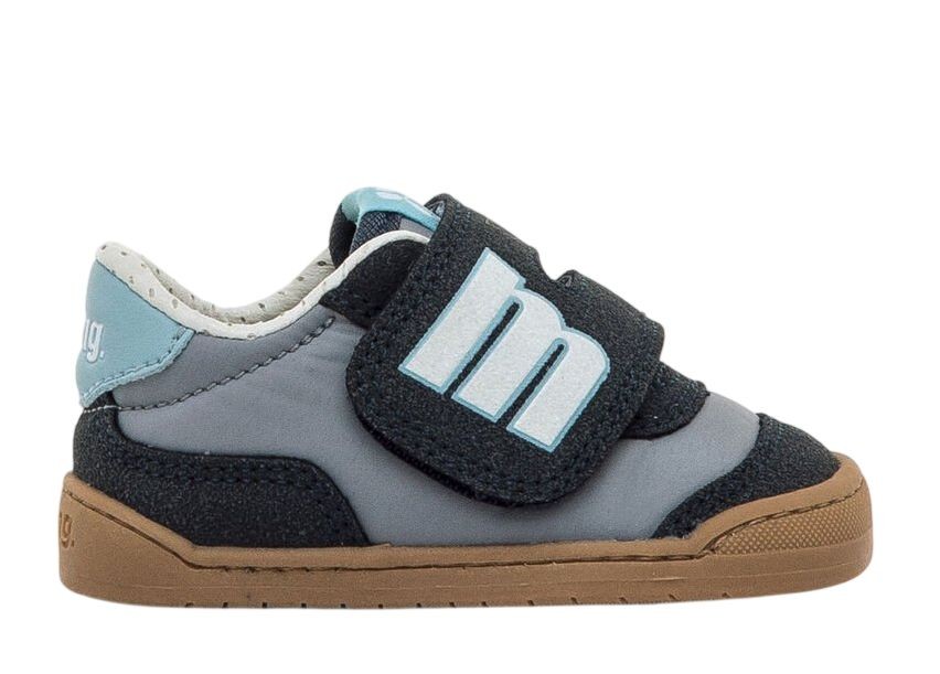 Zapatillas niño Mustang free barefoot color pluton navy nixon petrol azul marino y petrol calzado respetuoso de Mustang con cierre de doble tira adherente deportivos casual muy comodos y muy flexibles by Mustang Free