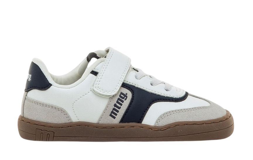 Zapatillas niño Mustang calzado respetuoso modelo Modern white Losfo navy blanc0 azul y gris sneakers barefoot Mustang muy comodas diseñadas por el Dr. Juanjo López, traumatólogo deportivo e infantil con cierre de tira adherente y elasticos