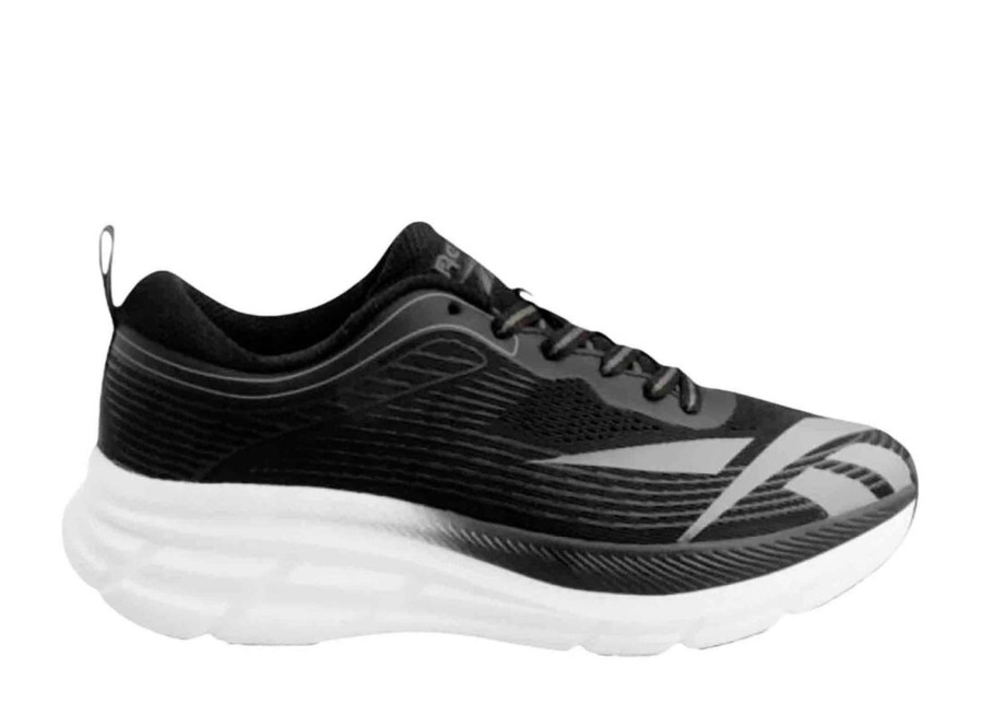 Zapatillas niño Reebok modelo Road Strider color negro con el logo gris y suela blanca deportivas running muy ligeras de Reebok con cierre de cordones deportivos de Reebok para runners muy comodas y trending