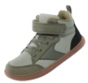 Zapatillas niño Saguaro Wonderlan I botines color verde y negro sneakers tipo bota barefoot con relleno muy calido calzado respetuoso Saguaro cierre de tira adherente elasticos y cremallera lateral - Ítem4