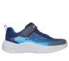 Zapatillas niño Skechers Microspec Advance color azul navy y gris deportivos Skechers lavables en lavadora muy ligeras y con cierre de tira adherente y elasticos con sistema easy on y off - Ítem1