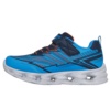Zapatillas niño Skechers con luces y boton on off modelo Veltrox Vortex 2 color azul negro y naranja deportivas Skechers con cierre de tira adherente y elasticos muy comodas y ligeras con sistema easy on off - Ítem1