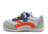 Zapatillas niño Zapy Abeto color piedra azul y verde calzado barefoot con cierre de tira adherente y elasticos naranjas calzado respetuoso Zapyflex con puntera reforzada made in Spain - Ítem2