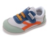 Zapatillas niño Zapy Abeto color piedra azul y verde calzado barefoot con cierre de tira adherente y elasticos naranjas calzado respetuoso Zapyflex con puntera reforzada made in Spain - Ítem3
