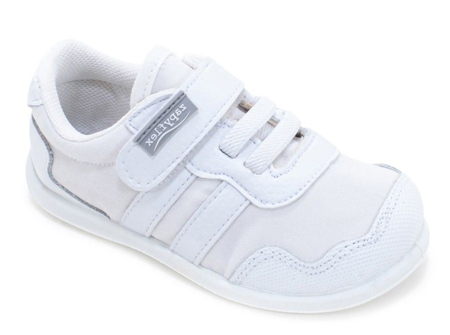 Zapatillas niño Zapy Arce color blanc0 calzado barefoot con cierre de tira adherente y elasticos calzado respetuoso Zapyflex deportivos unisex con puntera reforzada made in Spain