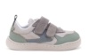 Zapatillas niño Zapy Focha color piedra y verde calzado barefoot con cierre de doble tira adherente calzado respetuoso Zapyflex con puntera reforzada made in Spain muy comodos - Ítem3