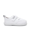 Zapatillas niño Zapy Modelo Lyon escolares color blanc0 calzado barefoot con cierre de tira adherente y elasticos calzado respetuoso Zapyflex natural step deportivos con puntera reforzada made in Spain - Ítem1